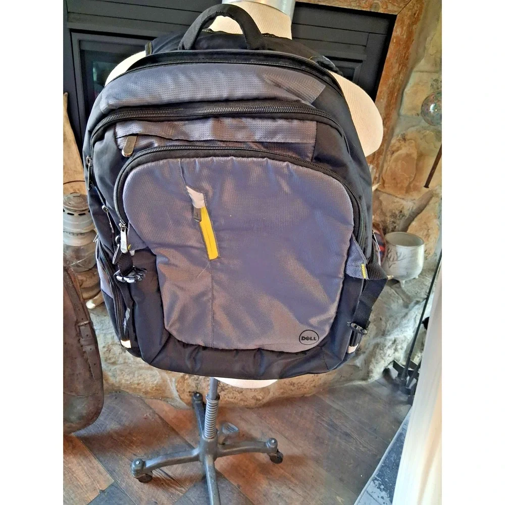Dell Tek Backpack 15-17 Inch Laptop Bag Durable Nylon Black Business Travel
